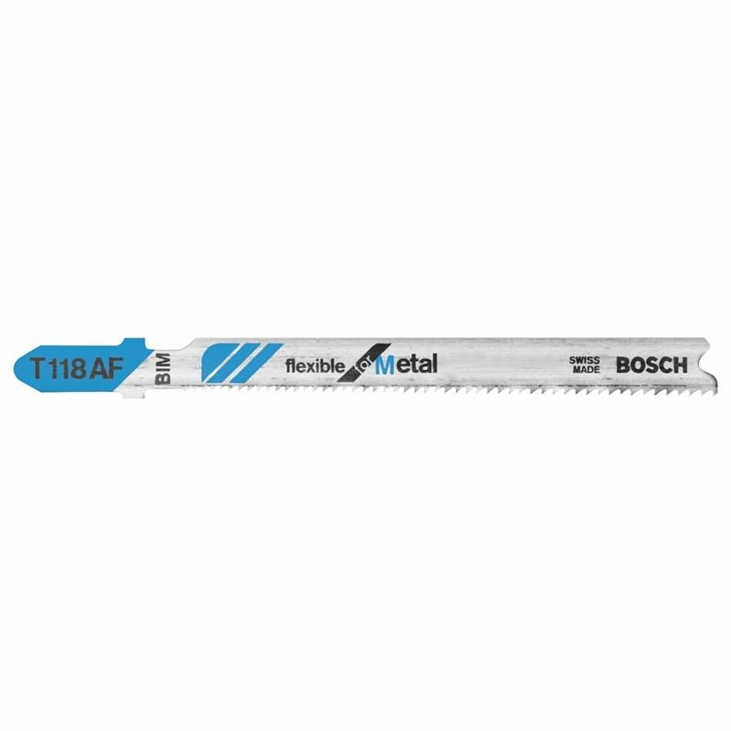 Bosch | T118AF 5 Pieces 3 - 5/8" 17 - 24 TPI Flexible for Metal T - Shank Jig Saw Blades - Mississauga Hardware Centre IncBOSCHT118AF