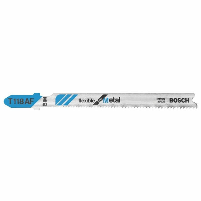 Bosch | T118AF 5 Pieces 3 - 5/8" 17 - 24 TPI Flexible for Metal T - Shank Jig Saw Blades - Mississauga Hardware Centre IncBOSCHT118AF