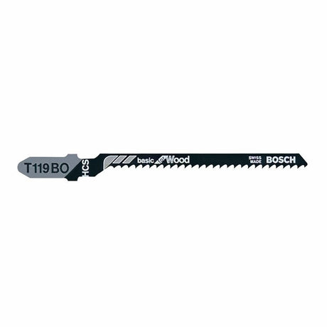 Bosch | T119BO 5 Pieces 3 - 1/4" 12 TPI Basic for Wood T - Shank Jig Saw Blades - Mississauga Hardware Centre IncBOSCHT119BO