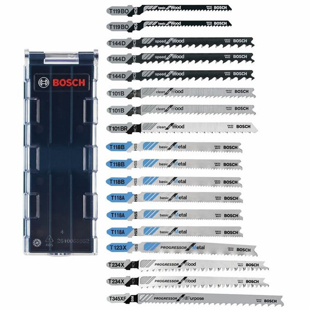 Bosch | T18CHCL 18 pc. T - Shank Wood and Metal Cutting Jig Saw Blade Set - Mississauga Hardware Centre IncBoschT18CHCL