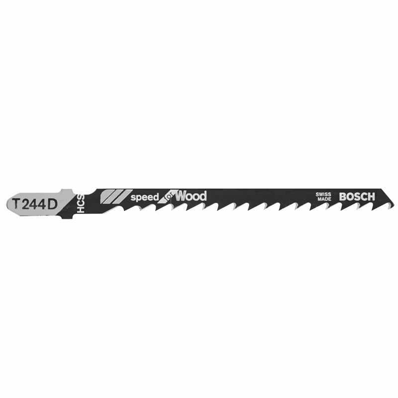 Bosch | T244D 5 Pieces 4" 6 TPI Speed for Wood T - Shank Jig Saw Blades - Mississauga Hardware Centre IncBoschT244D
