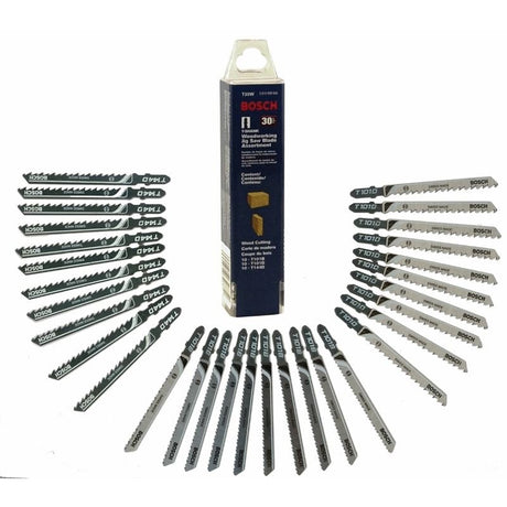 Bosch | T30W 30 pc. T - Shank Jig Saw Blade Set Optimized for Wood - Mississauga Hardware Centre IncBOSCHT30W
