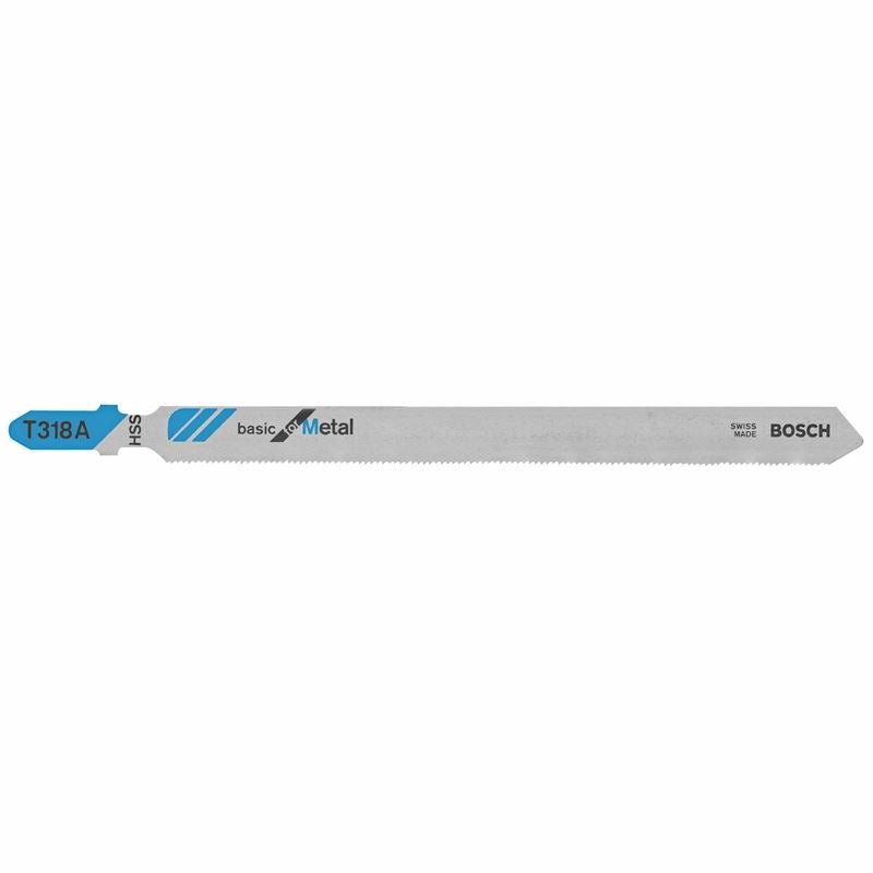 Bosch | T318A 5 Pieces 5 - 1/4" 24 TPI Basic for Metal T - Shank Jig Saw Blades - Mississauga Hardware Centre IncBOSCHT318A