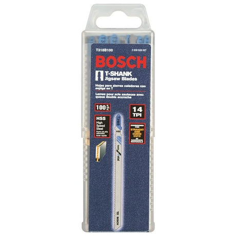 Bosch T318B100 100 pc. 5 - 1/4 In. 14 TPI Basic for Metal T - Shank Jig Saw Blades - Mississauga Hardware Centre IncBOSCHT318B100