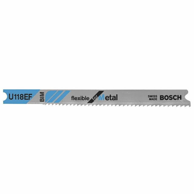 Bosch | U118EF 5 Pieces 3 - 1/8" 14 - 18 Progressive TPI Flexible for Metal U - Shank Jig Saw Blades - Mississauga Hardware Centre IncBOSCHU118EF