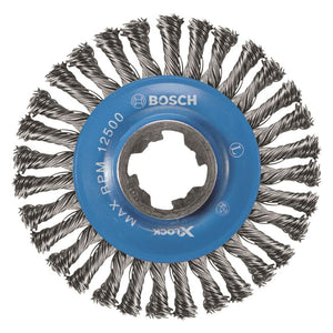 Bosch WBX408 4 - 1/2 In. Wheel Dia. X - LOCK Arbor Carbon Steel Stringer Bead Knotted Wire Wheel - Mississauga Hardware Centre IncBOSCHWBX408