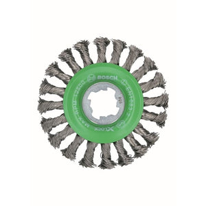 Bosch WBX429 4 - 1/2 In. Wheel Dia. X - LOCK Arbor Stainless Steel Full Cable Knotted Wire Wheel - Mississauga Hardware Centre IncBOSCHWBX429