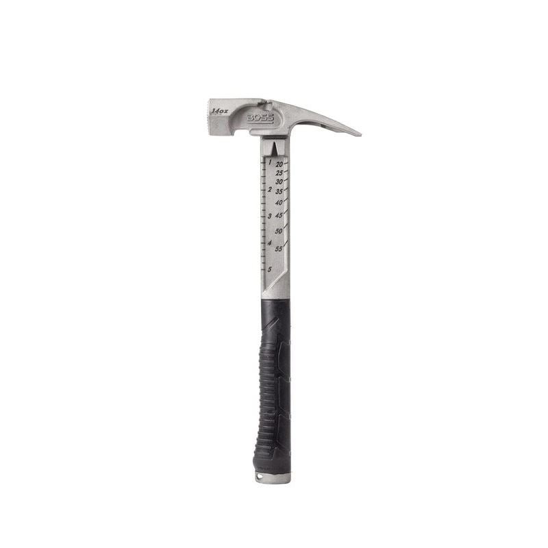 BOSS HAMMER 14oz PRO PLUS TITANIUM HAMMER - MILLED FACE - Mississauga Hardware Centre Inc
