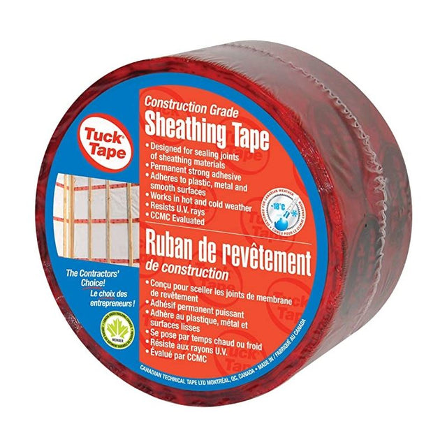 Cantech 220502 Tuck Contractors' Sheathing Tape (Red) - Mississauga Hardware Centre Inc