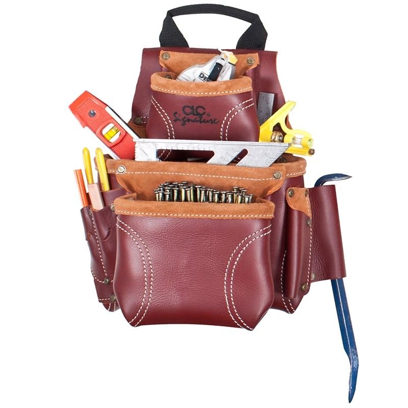 CLC 21685 8 Pocket Construction Worker's Heavy Duty Leather Nail Tool Bag - Mississauga Hardware Centre IncKUNYS21685