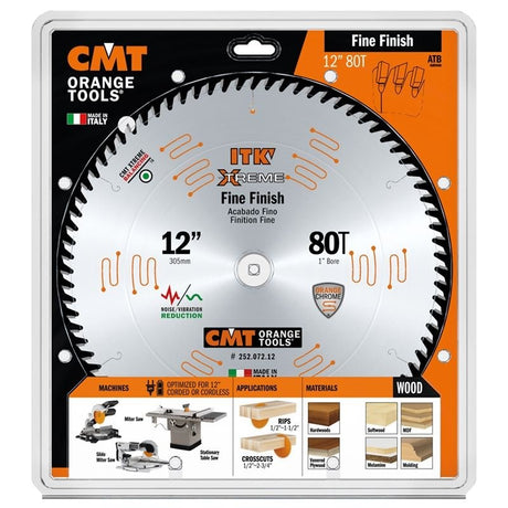 CMT 252.072.12 12 in Fine Finsh Saw Blade - 80T - Mississauga Hardware Centre Inc