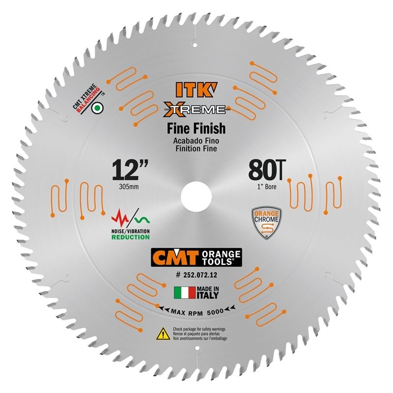 CMT 252.072.12 12 in Fine Finsh Saw Blade - 80T - Mississauga Hardware Centre Inc