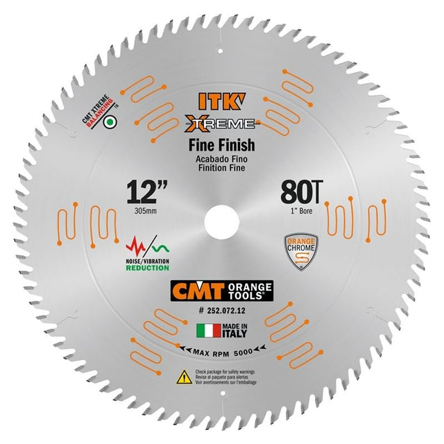 CMT 252.072.12 12 in Fine Finsh Saw Blade - 80T - Mississauga Hardware Centre Inc