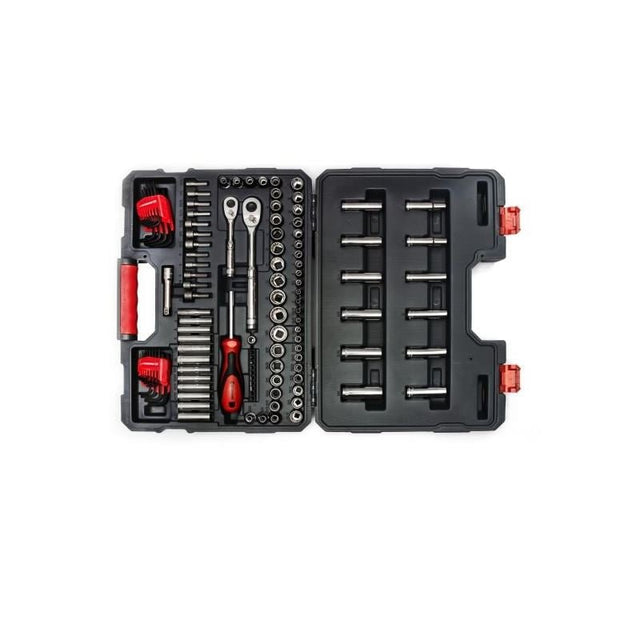Crescent CTK121C 121 Pc. 1/4in and 3/8in Drive 6 and 12 Point Standard and Deep SAE/Metric Mechanics Tool Set - Mississauga Hardware Centre Inc