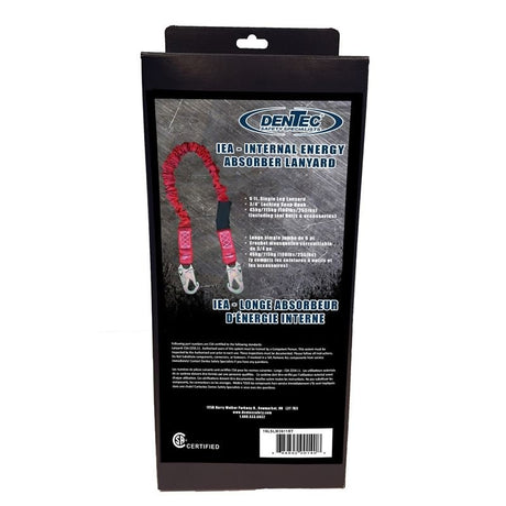 DENTEC 6 FT INTERNAL ENERGY ABSORBER LANYARD W/3/4 HOOK - Mississauga Hardware Centre Inc