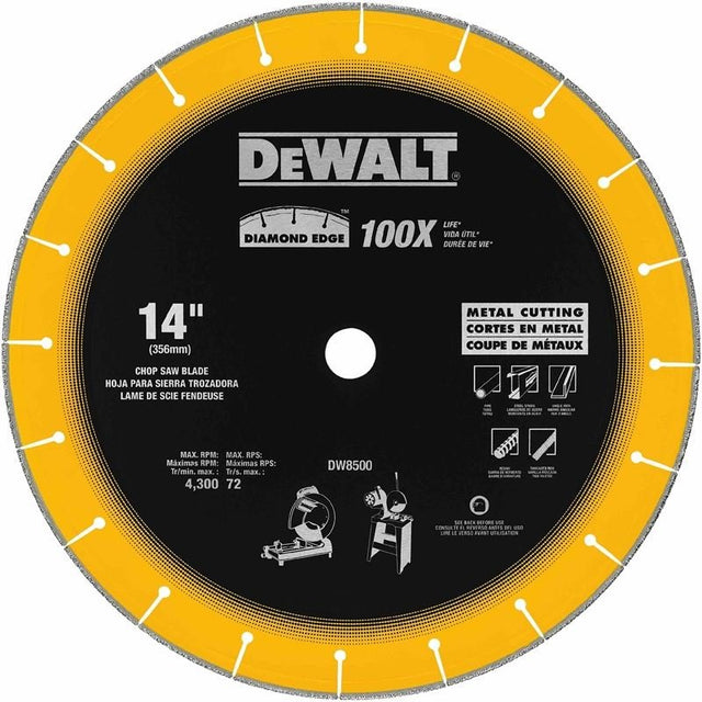 DEWALT 14" x 3/32" x 1" Diamond Edge Chop Saw Wheel - Mississauga Hardware Centre IncDEWALTDW8500
