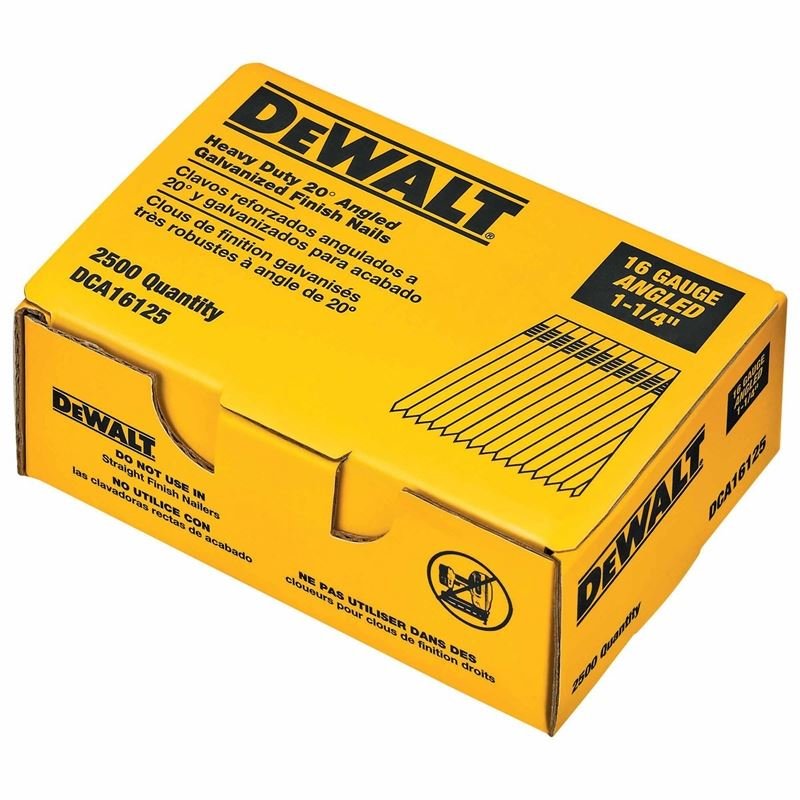 DEWALT 16 Gauge 1 - 1/4" 20 Degree Angled Finish Nails 2,500 Quantity - Mississauga Hardware Centre IncDEWALTDCA16125