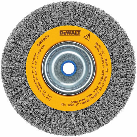 DEWALT 6" crimped bench wire wheel 5/8" - 1/2" abror, medium face, .014" wire - Mississauga Hardware Centre IncDEWALTDW4904