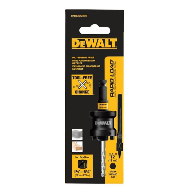 DEWALT DAH9912CPBM 1/2in RAPID LOAD Quick Change Hole Saw Arbor - Mississauga Hardware Centre IncDEWALTDAH9912CPBM
