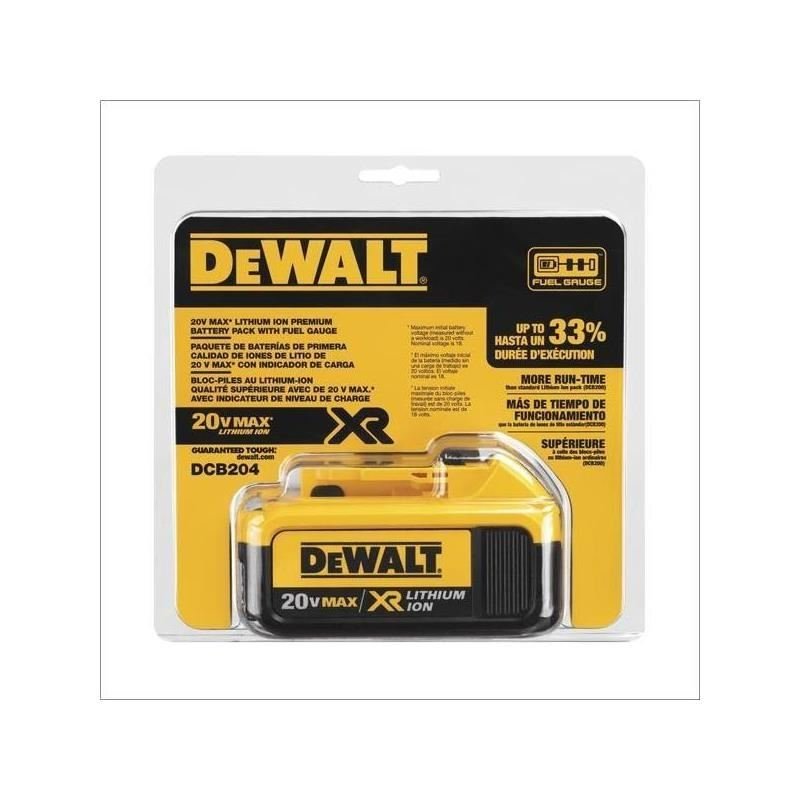 DEWALT | DCB204 20V MAX* 4.0 Ah Premium XR Lithium - Ion Battery Pack - Mississauga Hardware Centre IncDEWALTDCB204