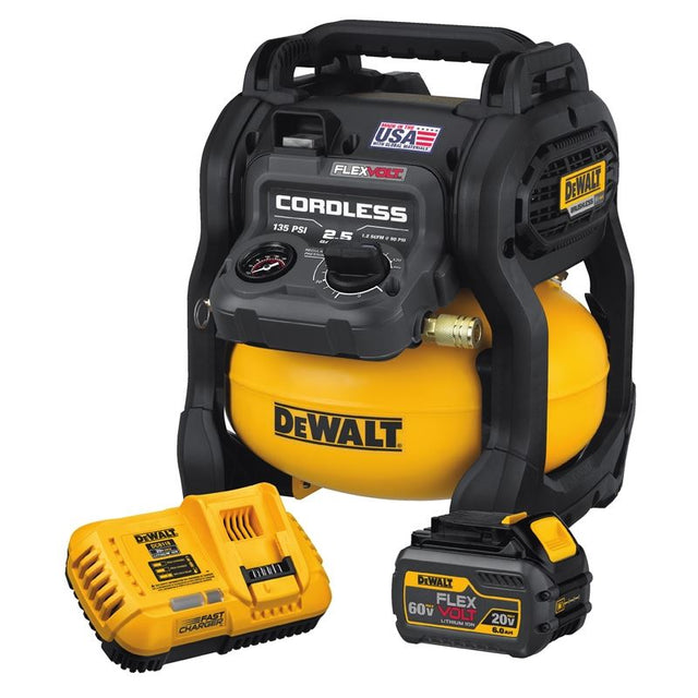 DEWALT DCC2560T1 FLEXVOLT 60V MAX* 2.5 GALLON CORDLESS AIR COMPRESSOR KIT - Mississauga Hardware Centre IncDEWALTDCC2560T1