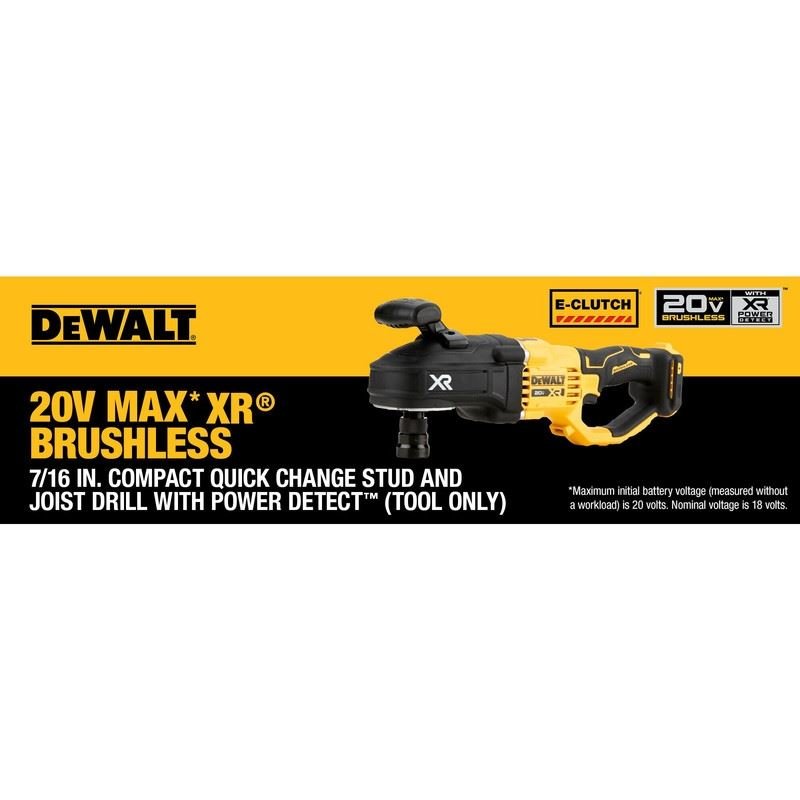 DEWALT DCD443B 20V MAX XR Brushless Cordless 7/16 in. Compact Quick Change Stud and Joist Drill with POWER DETECT Technology (Tool Only) - Mississauga Hardware Centre IncDEWALTDCD443B