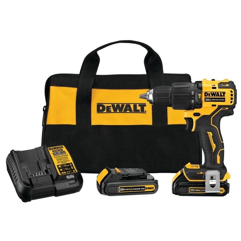 DEWALT DCD709C2 ATOMIC 20V MAX Brushless Compact Cordless 1/2 in. Hammer Drill/Driver Kit - Mississauga Hardware Centre IncDEWALTDCD709C2