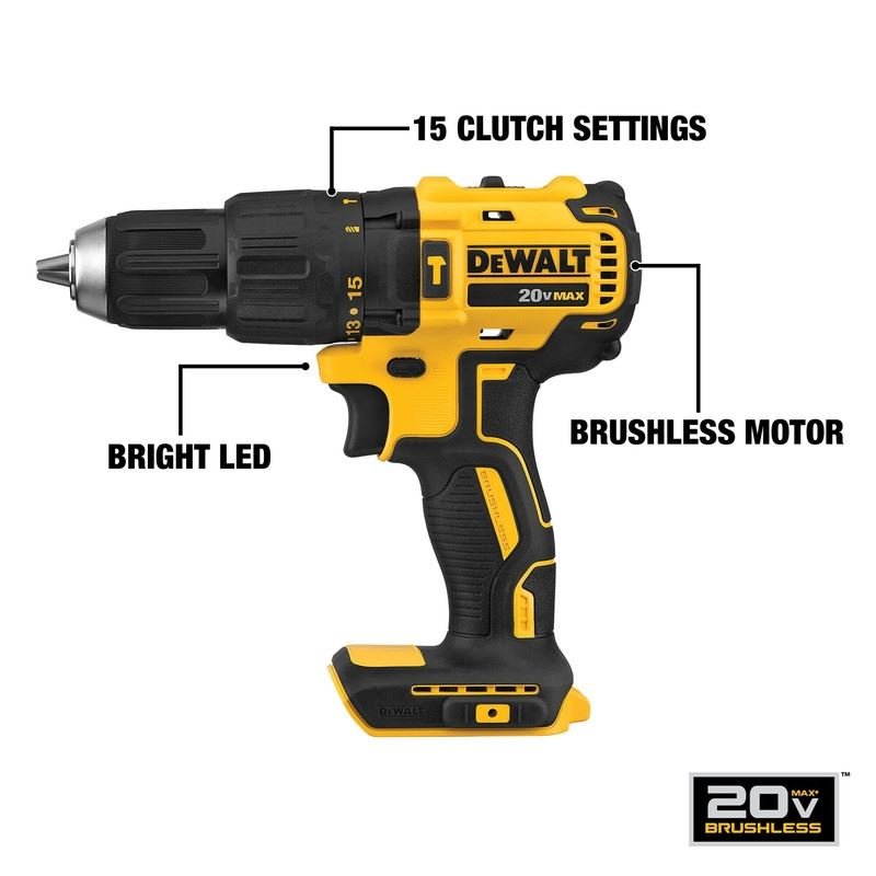 DEWALT DCD778C2 20V MAX Brushless 1/2 in. Compact Cordless Hammer Drill/Driver Kit - Mississauga Hardware Centre IncDEWALTDCD778C2