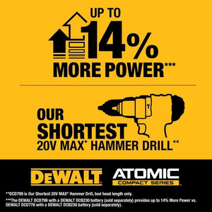 DEWALT DCD799B ATOMIC 20V MAX Brushless Cordless 1/2 in. Hammer Drill - Mississauga Hardware Centre IncDEWALTDCD799B