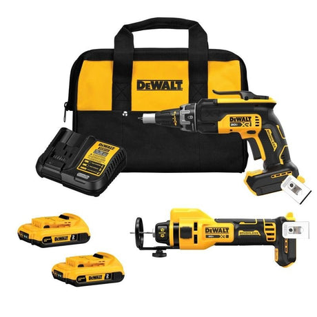DEWALT DCK265D2 20V MAX XR Brushless Drywall Screwgun and Cut - Out Tool Combo Kit (2.0Ah) - Mississauga Hardware Centre IncDEWALTDCK265D2