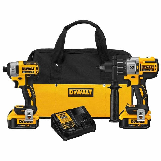 DEWALT DCK299M2 20V MAX* XR Lithium Ion Brushless Premium Hammerdrill Impact Driver Combo Kit (4.0AH) - Mississauga Hardware Centre IncDEWALTDCK299M2