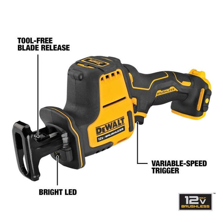 DEWALT DCS312B XTREME 12V MAX Brushless One Handed Cordless Reciprocating Saw (Tool Only) - Mississauga Hardware Centre IncDEWALTDCS312B