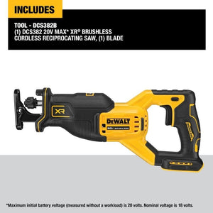 DEWALT DCS382B 20V MAX XR Brushless Cordless Reciprocating Saw (Tool Only) - Mississauga Hardware Centre IncDEWALTDCS382B