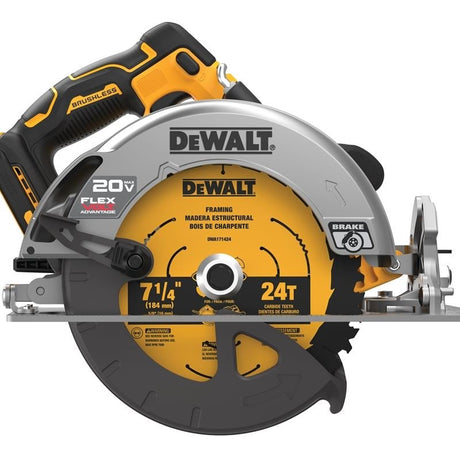 DEWALT DCS573B 20V MAX 7 - 1/4 IN. BRUSHLESS CORDLESS CIRCULAR SAW WITH FLEXVOLT ADVANTAGE (TOOL ONLY) - Mississauga Hardware Centre IncDEWALTDCS573B