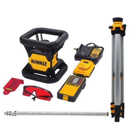 DeWalt DW074LRTR 20V MAX Red Rotary Laser W/Tripod And Rod - Mississauga Hardware Centre IncDEWALTDW074LRTR