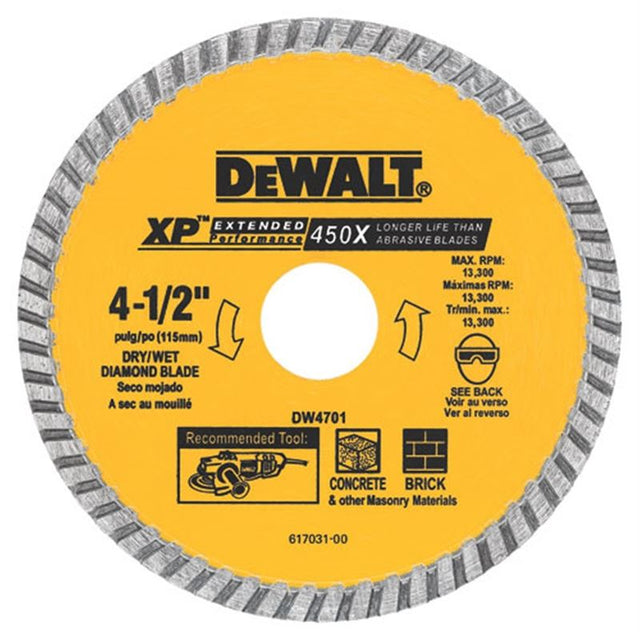 DEWALT | DW4701 4 - 1/2" XP Turbo Diamond Blade - Mississauga Hardware Centre IncDEWALTDW4701