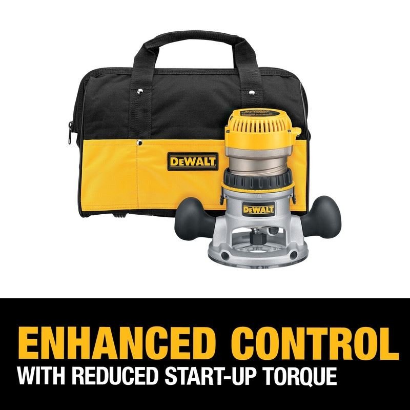 DEWALT DW618K 2 - 1/4 HP (maximum motor HP) EVS Fixed Base Router Kit with Soft Start - Mississauga Hardware Centre IncDEWALTDW618K