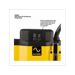 DEWALT | DW625 Heavy - Duty 3HP Maximum Motor HP EVS Plunge Router - Mississauga Hardware Centre IncDEWALTDW625