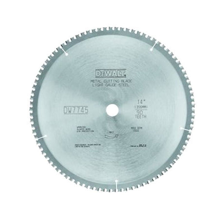 DEWALT | DW7745 14" 90Teeth Light Gauge Ferrous Metal Cutting Blade - Mississauga Hardware Centre IncDEWALTDW7745