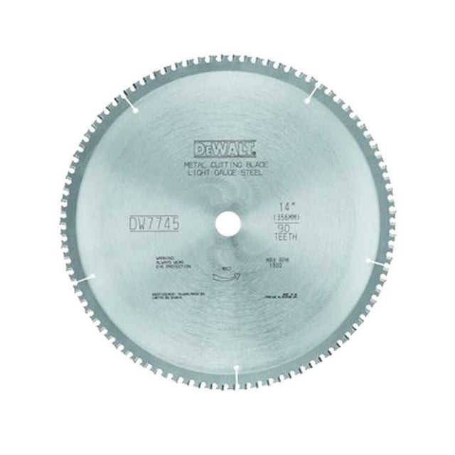 DEWALT | DW7745 14" 90Teeth Light Gauge Ferrous Metal Cutting Blade - Mississauga Hardware Centre IncDEWALTDW7745