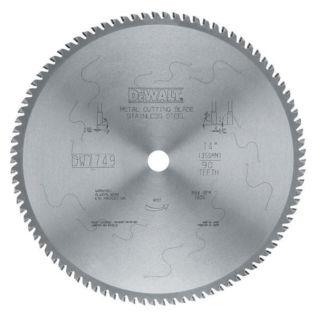DEWALT | DW7749 14" 90Teeth Stainless Steel Cutting Blade - Mississauga Hardware Centre IncDEWALTDW7749