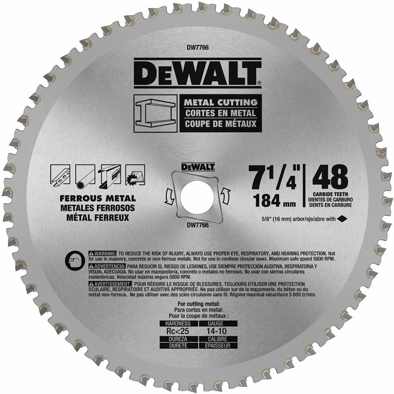 DEWALT | DW7766 7 - 1/4" 48T Metal Cutting Saw Blade - Mississauga Hardware Centre IncDEWALTDW7766