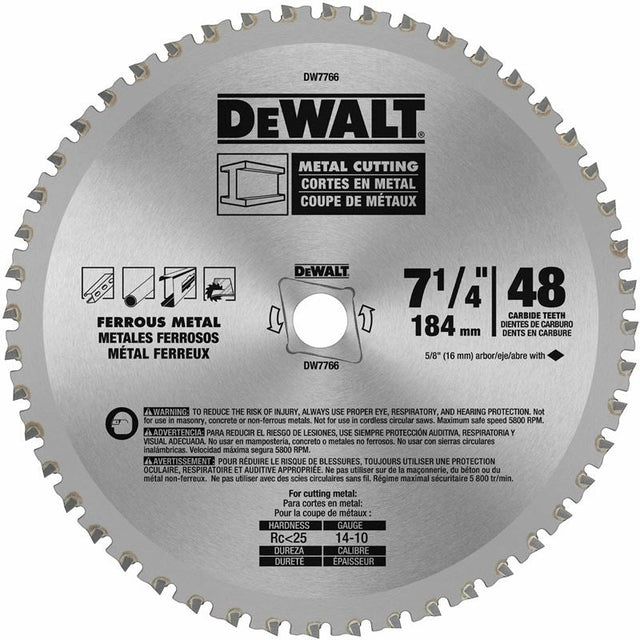 DEWALT | DW7766 7 - 1/4" 48T Metal Cutting Saw Blade - Mississauga Hardware Centre IncDEWALTDW7766