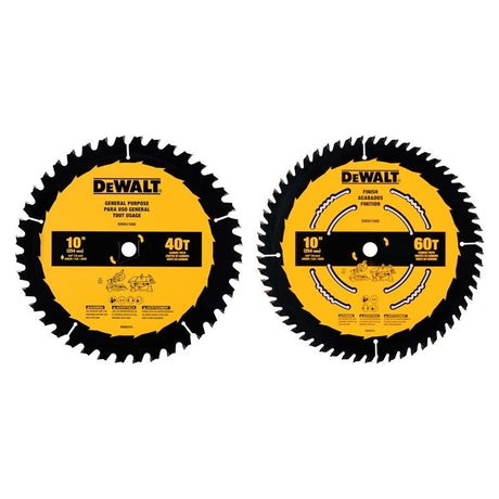 DEWALT DWA110CMB 10 in. 40T / 60T General Purpose Combo Pack - Mississauga Hardware Centre IncDEWALTDWA110CMB