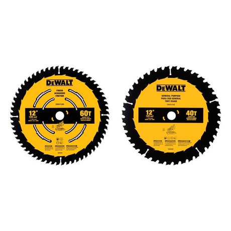 DEWALT DWA112CMB 12 in. 40T / 60T General Purpose Combo Pack - Mississauga Hardware Centre IncDEWALTDWA112CMB