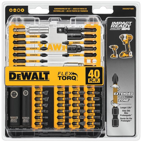 DEWALT DWA2T40IR FlexTorq IMPACT READY Screwdriving Bit Sets with ToughCase+ System - Mississauga Hardware Centre IncDEWALTDWA2T40IRC
