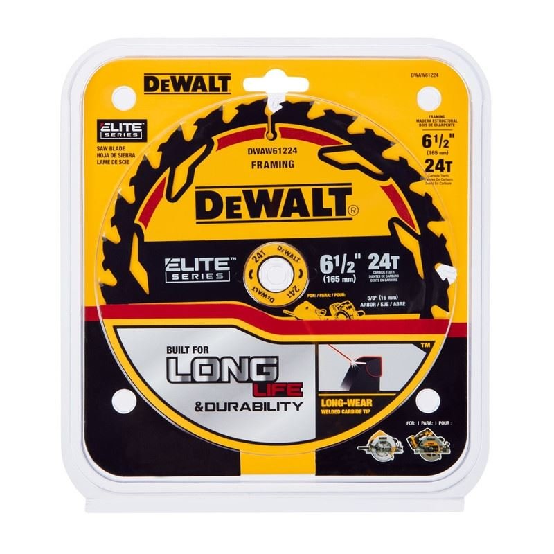 DEWALT DWAW61224 6 - 1/2in 24T ELITE SERIES Circular Saw Blade - Mississauga Hardware Centre IncDEWALTDWAW61224