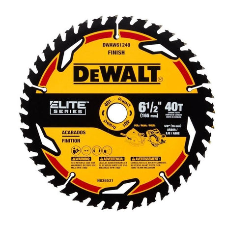 DEWALT DWAW61240 6 - 1/2in 40T ELITE SERIES BLADE - Mississauga Hardware Centre IncDEWALTDWAW61240