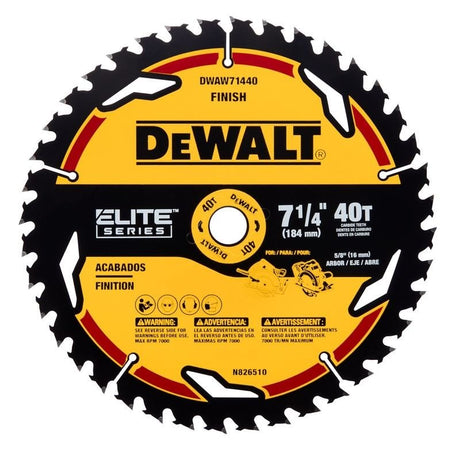 DEWALT DWAW71440 7 - 1/4in 40T ELITE SERIES Circular Saw Blade - Mississauga Hardware Centre IncDEWALTDWAW71440