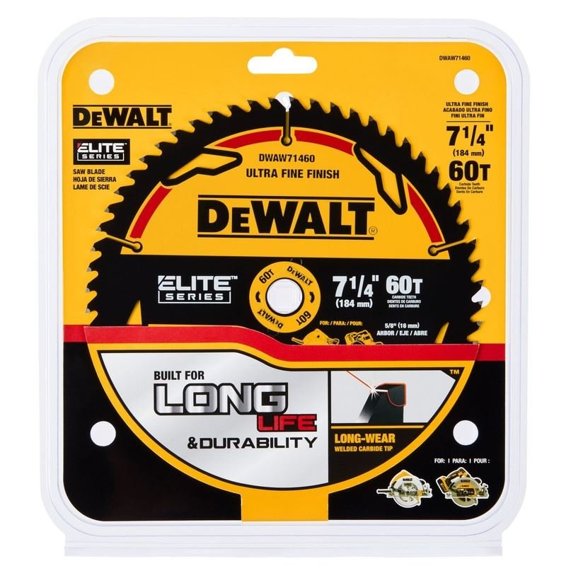 DEWALT DWAW71460 7 - 1/4in 60T ELITE SERIES Circular Saw Blade - Mississauga Hardware Centre IncDEWALTDWAW71460